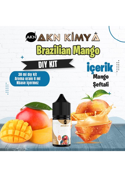 Brazilian Mango Dıy Kit Mango Şeftali Gıda Aroması %20 Oranda Aroma İçerir (Hazır Değildir )