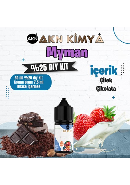 One Hit Wonder Myman Yoğun Dıy Kit Çilek Çikolata Gıda Aroması %25 Oranda Aroma İçerir (Hazır Değildir )