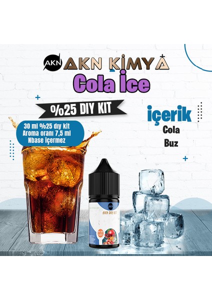 Cola Ice Yoğun Dıy Kit Cola Buz Gıda Aroması %25 Oranda Aroma İçerir (Hazır Değildir )