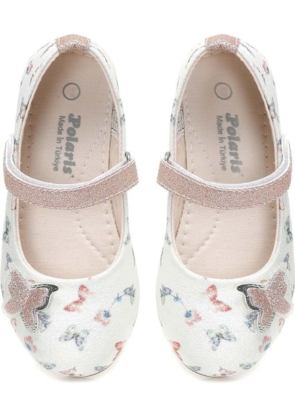 BUTY.P5FX Kız Bebek Babet Ayakkabı Krem