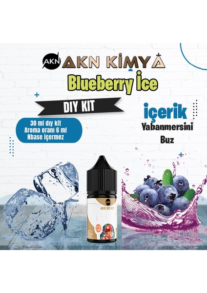 Bluberry Ice Dıy Kit Yabanmersini Buz Gıda Aroması %20 Oranda Aroma İçerir (Hazır Değildir )
