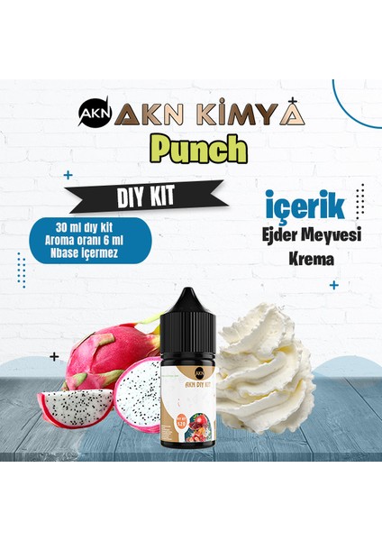 Punch Dıy Kit Ejder Meyvesi Krema Gıda Aroması %20 Oranda Aroma İçerir (Hazır Değildir )