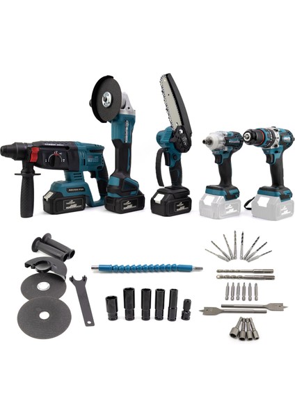 Beşli Set MK350 (Budama Testeresi 13 mm Ç.mandren+S.sıkma+Ş.spral+Ş.hilti)