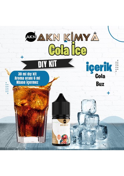 Cola Ice Dıy Kit Cola Buz Gıda Aroması %20 Oranda Aroma İçerir (Hazır Değildir )