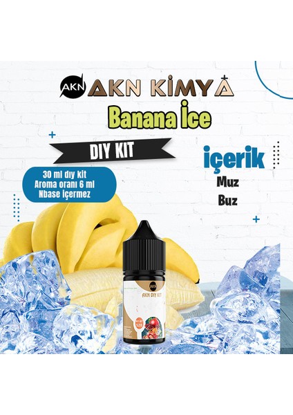 Banana Ice Dıy Kit Muz Buz Gıda Aroması %20 Oranda Aroma İçerir (Hazır Değildir )
