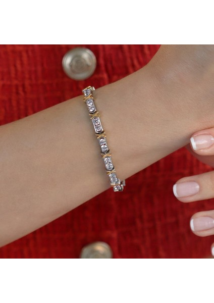 Tffny x Model Zirkon Taşlı Gümüş Bileklik modelleri
