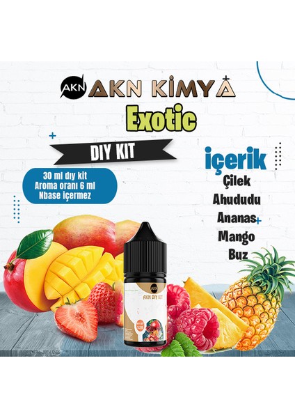 Exotic Dıy Kit Çilek Ahududu Ananas Gıda Aroması %20 Oranda Aroma İçerir (Hazır Değildir )