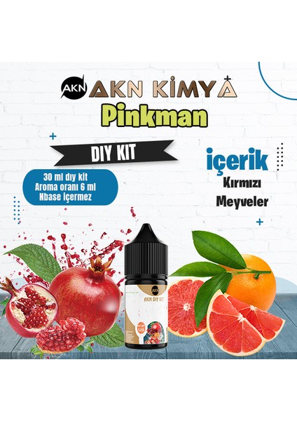 Pinkman Dıy Kit Kırmızı Meyveler Gıda Aroması %20 Oranda Aroma İçerir (Hazır Değildir )