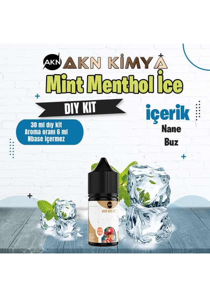 Mint Menthol Ice Dıy Kit Nane Buz Gıda Aroması %20 Oranda Aroma İçerir (Hazır Değildir )