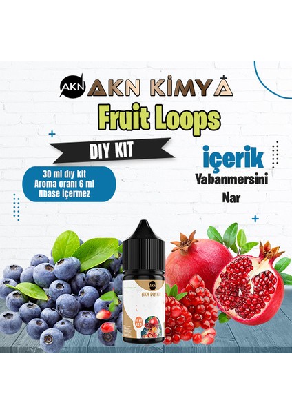 Fruit Loops Dıy Kit Yabanmersini Nar Gıda Aroması %20 Oranda Aroma İçerir (Hazır Değildir )