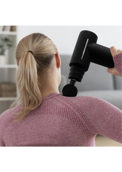 Ensiga Soğuk ve Sıcak Ergonomik Kompres Masaj Tabancası Ayarlanabilir Perküsyon Derin Doku Masajı Siyah