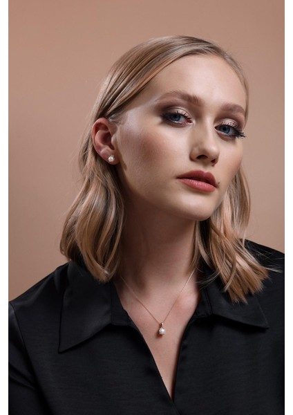 14 Ayar Altın 7 mm Doğal İncili Küpe fırsatları