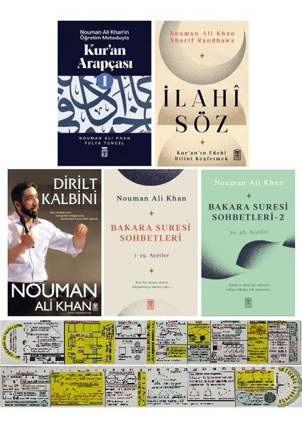 Kuran Arapçası / İlahi Söz / Bakara Suresi Sohbetleri / Dirilt Kalbini 5 Kitap Set - Nouman Ali Khan
