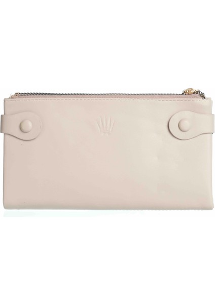 DUAL POCKET KREM TELEFON CÜZDANI