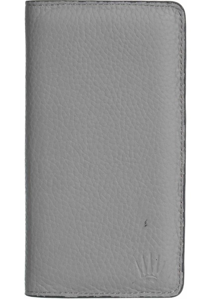 ELEGANT GRİ HAKİKİ DERİ TELEFON CÜZDANI