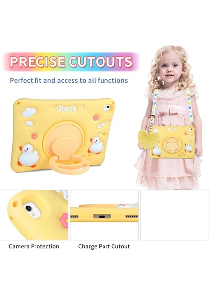 Apple iPad Air 3 / Pro 10.5 Kılıf Cute Dolls Standlı Eğlenceli 3D Karekterli Çocuk Kılıfı A2152 A2123 A2153 A2154 A1701 A1709 A1852