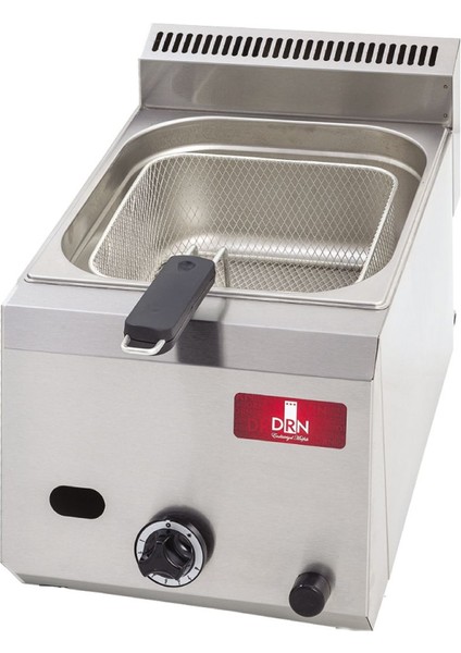 8 Litre Tekli Gazlı Fritöz Gri / Tek Ebat