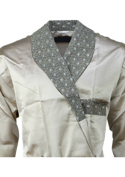 Erkek Şık Klasik Model Röpteşambır Premium Poplin Kumaş Salerno Model Cepli Rob Beli Kuşaklı fiyatları