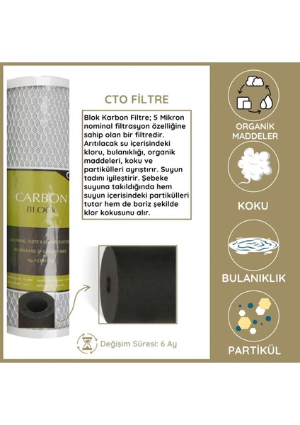 Açık Kasa Su Arıtma Cihazı Filtresi 5li Filtre Seti Çift Spun Eco Vontron Membranlı fırsatları