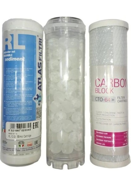 Atlas Daire Girişi Su Arıtma Sistemi Yedek Filtre Seti