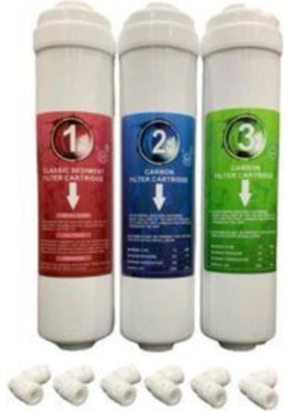 Kapalı Kasa Su Arıtma Cihazları İçin 3'lü Set Inline