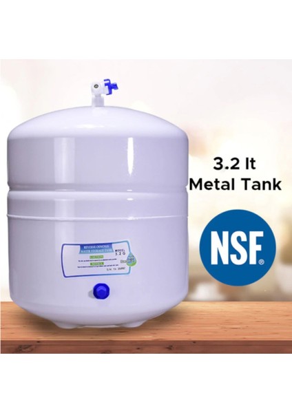 Su Arıtma Cihazı Tankı Metal 12 Litre 3.2 Galon Tank