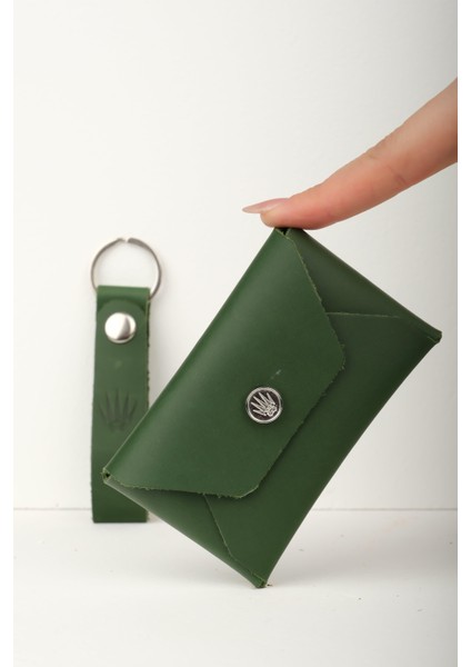 Hediye Seti Deri Buttero Yeşil Cüzdan&anahtarlık modelleri