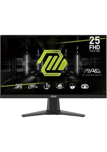 Msı 24.5" Flat IPS Mag 256F 1ms 180HZ Hdmı-Dp Gamıng Monitör 1920X1080