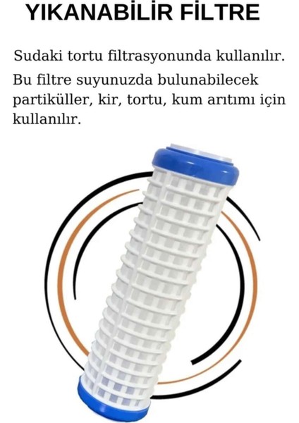 Atlas 10 Inch Şeffaf 2 Parça Housing Dp 10 Mono Ot Ts Yıkanabilir Filtreli fırsatları