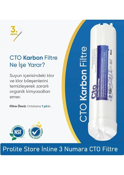 Kapalı Kasa Su Arıtma Cihazlarına Uyumlu 4'lü Inline Filtre Set