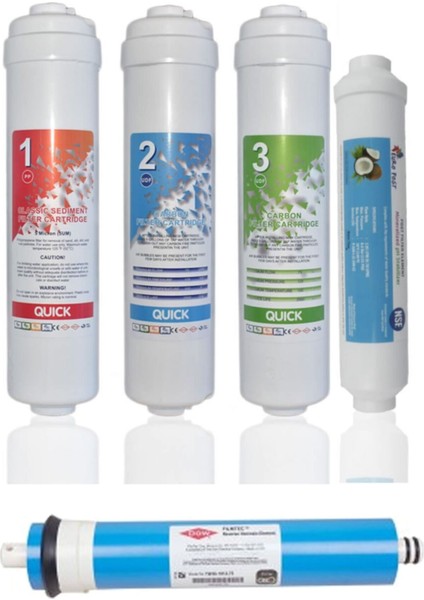 Reverse Osmosis Kapalı Kasa Inline Su Arıtma Cihazı Filtresi 50 Gpd Filmtec Membranlı