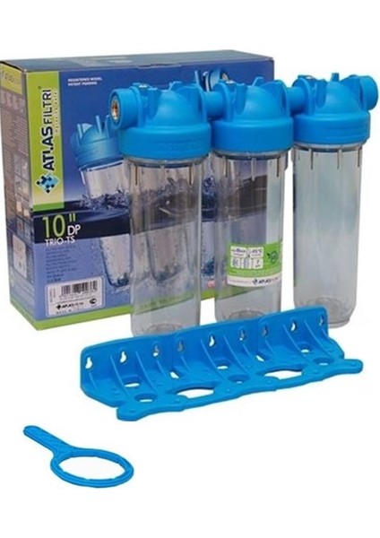 Atlas Filtri Atlas 10" Dp Trıo Housıng 3/4" Filtre Kabı Boş