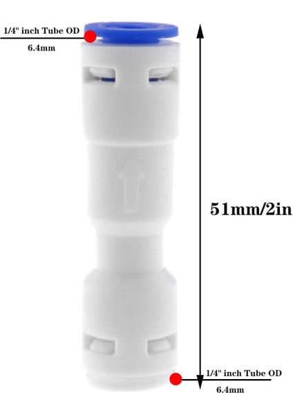 Çek Valfi 6 Adet 1/4 Inç Bağlantı İçin Itmeli Tek Yönlü Düz Hızlı Bağlantı Çek Valfi Su Sistemleri fiyatları