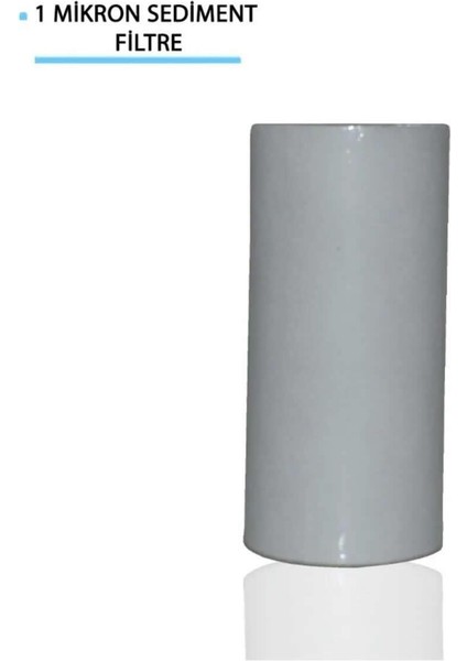 Daire Bina Girişi 5 Inch 1 Aşama Yedek Filtre Seti Toz Tortu Tutucu (1 Mikron Sediment Filtre)