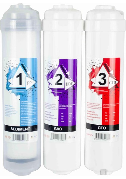 Kapalı Kasa Su Arıtma Filtresi King 3'lü Çift Karbonlu Kutulu