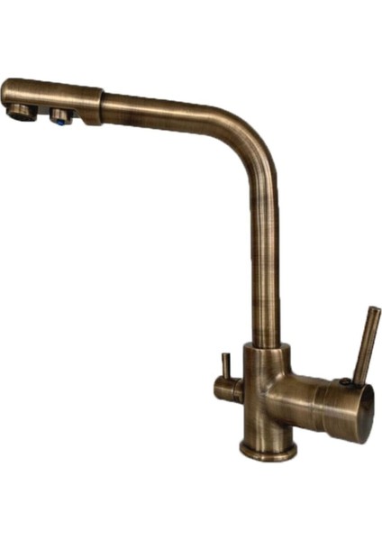 Eskitme 3 Yollu Su Arıtma Cihazı Girişli Evye Bataryası