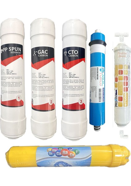 Inline Kapalı Kasa Su Arıtma Cihazlarına Uyumlu 6'lı 10 Aşama Filtre