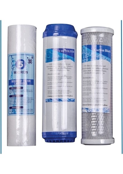 Su Arıtma Açık Kasa Su Arıtma Cihazı 3'lü Filtre 6 Aylık Set
