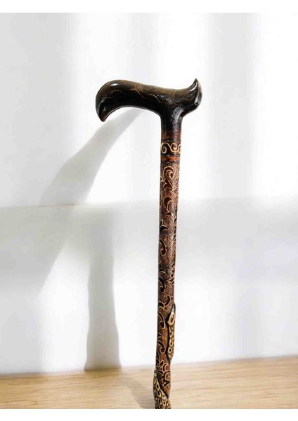 Devrek Bastonu Yılan Kabartmalı Özel İşlemeli