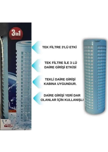 Tesisat Tipi 3ü Bir Arada (Yıkanır-Sediment-Silifoz) Filtresi