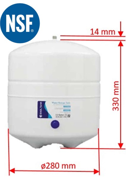 Ekol Tank 3,2 Galon 12 Lt Su Arıtma Deposu Nsf Onaylı fiyatları