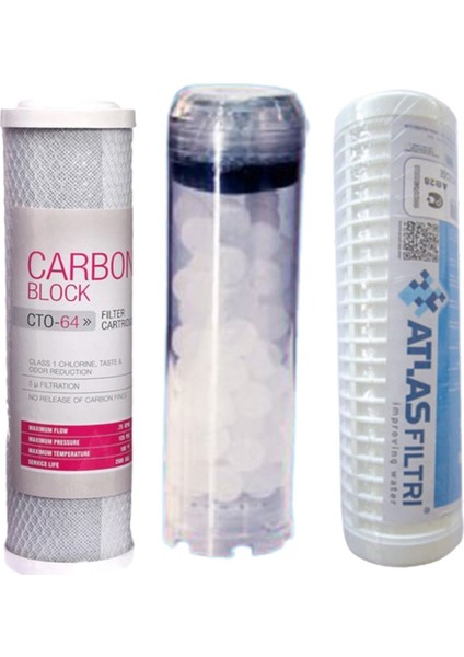 3/4" 10" Daire Girişi 3'lü Filtre Kabı 3'lü Filtre Seti indirimleri