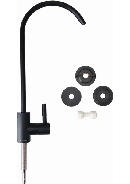 Su Arıtma Cihazı İçin Lüks Musluk Mat Siyah - Su Arıtma Cihazı Bataryası Mat Siyah Siyah-Lüks modelleri