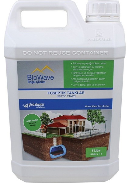 Foseptik Tank Koku ve Atık Giderici 5 Litre Biowave