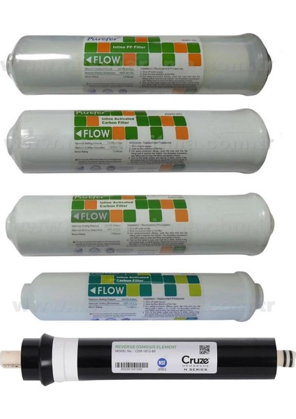 Purefer Su Arıtma Filtresi 5'li Cuze Membranlı Filtre Seti