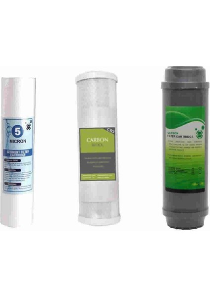 Su Arıtma Filtresi 3'lü Ekonomik Set