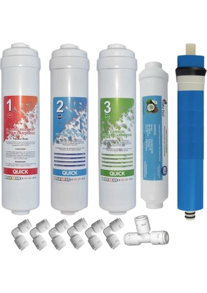 Reverse Osmosis Kapalı Kasa Su Arıtma Cihazı Filtre Seti