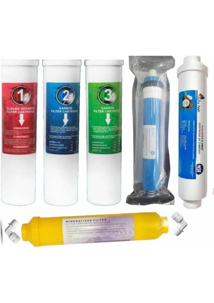 Su Arıtma Cihazı Evro Tak Çevir 6'li Tam Takım Filtre Seti