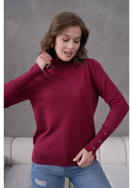 Kolu Çıtçıtlı Balıkçı Yaka Kazak 1050 fiyatları