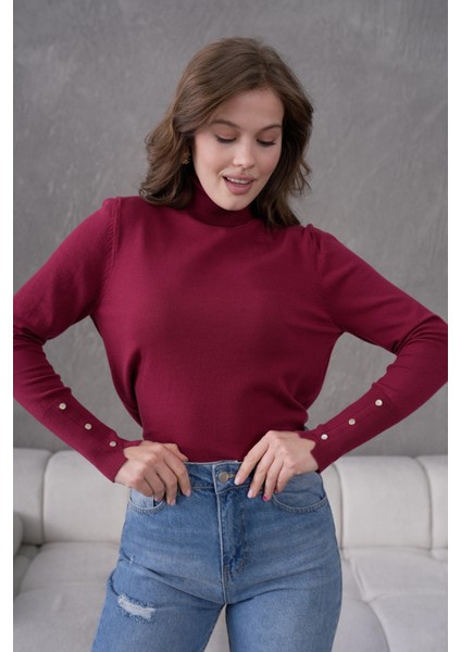 Kolu Çıtçıtlı Balıkçı Yaka Kazak 1050 fırsatları